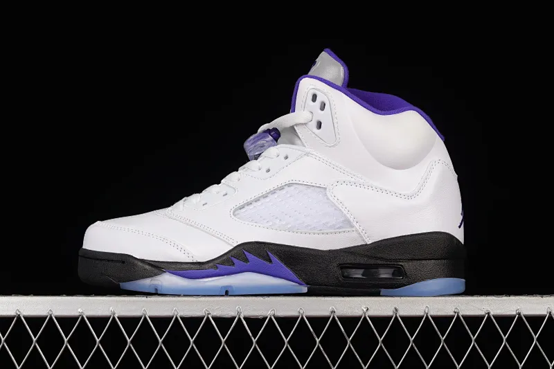 All categories Air Jordan Jordan series basketball shoes Air Jordan 5 J version Air Jordan 5 "Concord" AJ5 Joe 5 Concord white and purple DD0587-141